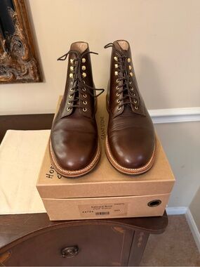 Grant Stone Edward Boot in Dark Walnut Chromexcel